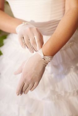 Are you wearing wedding gloves?