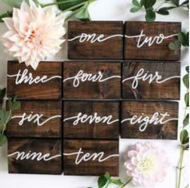 Table Number Ideas 