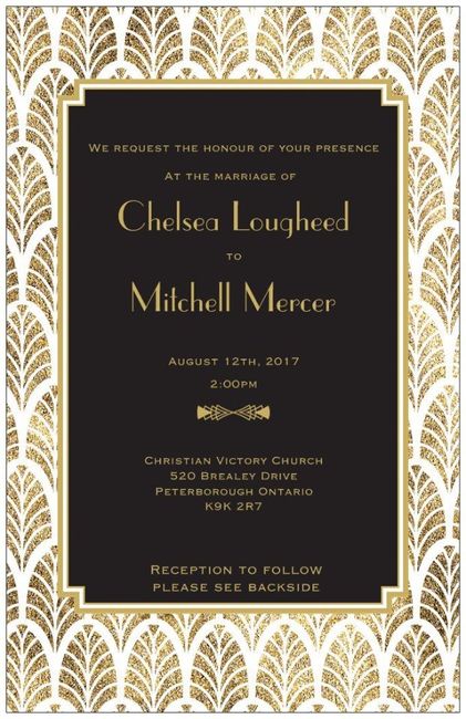 Front of invitation