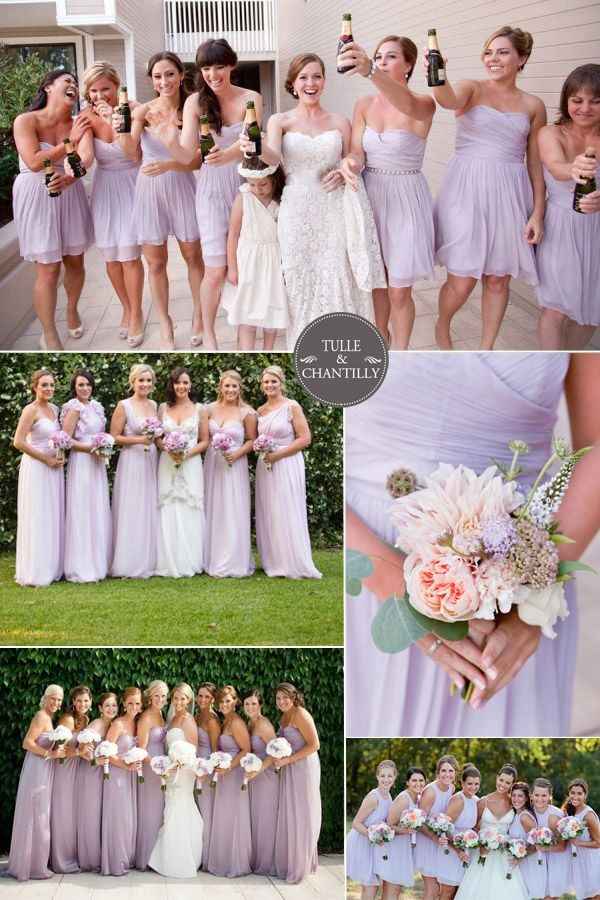 Pale lilac outlet bridesmaid dresses