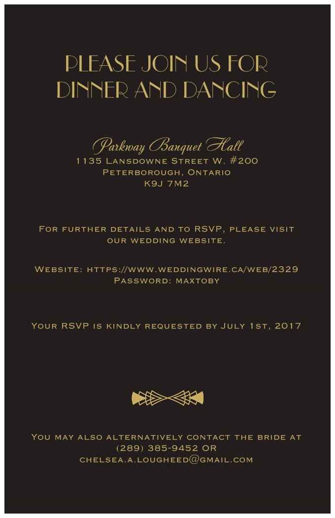 Wedding invitation