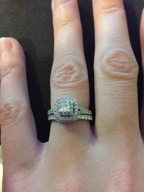 engagement ring and wedding band