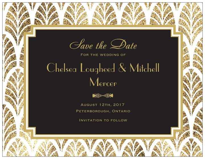 Front of save the dates
