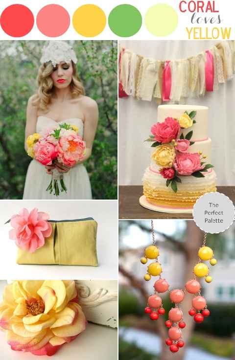 coral and yellow