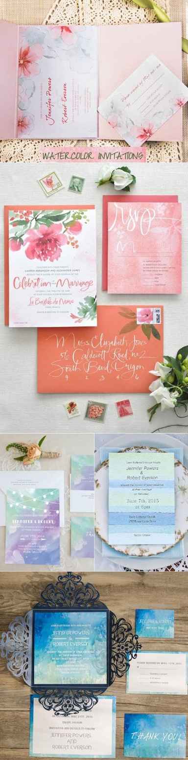 Watercolour invitations