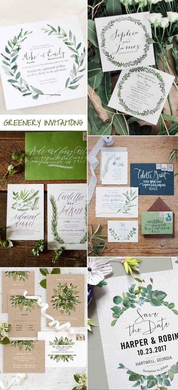 Greenery Invitations