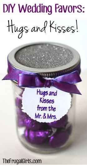 Mason jar wedding favour