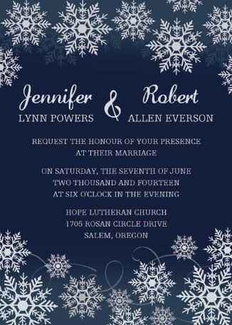 Blue invitations
