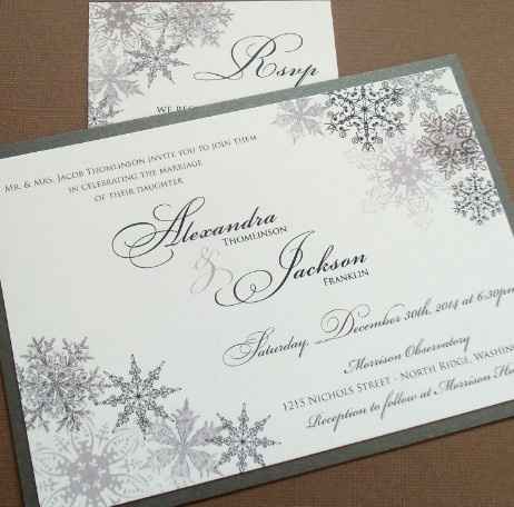 Silver invitations