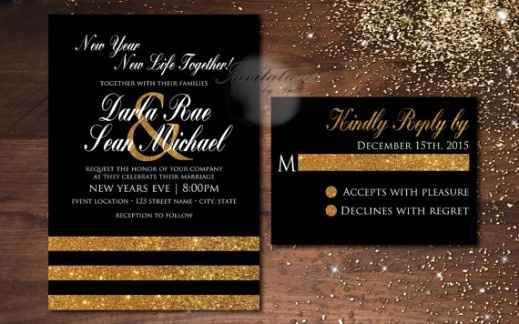NYE wedding invitations