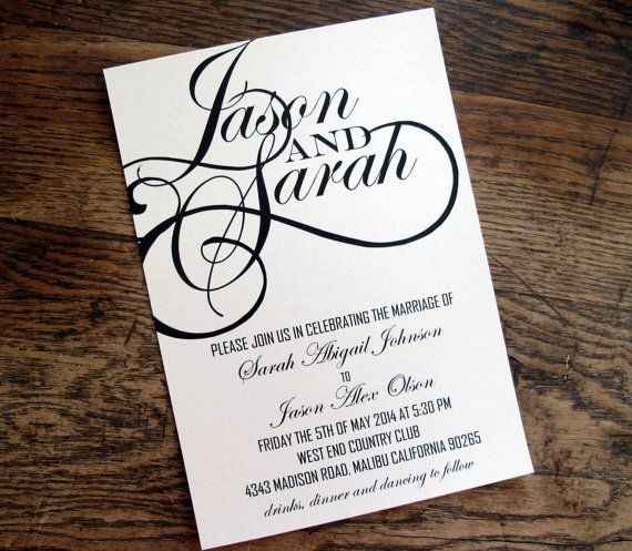modern wedding invitation