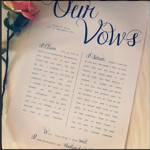 Writing your own vows