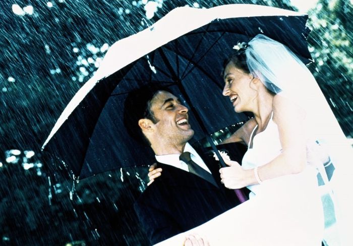 Rain on wedding day