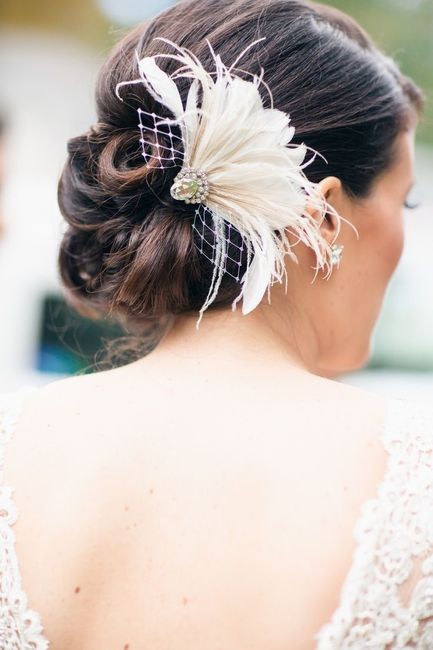 feather bridal headpiece