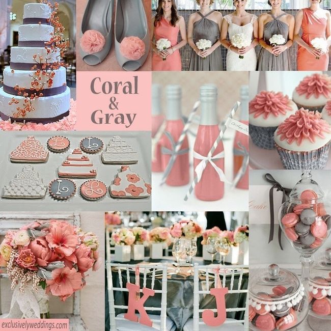 Coral and gray