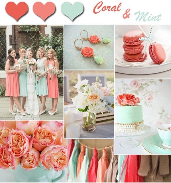 coral and mint