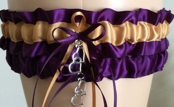 Purple and gold garter