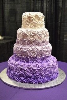 Rosette ombre cake