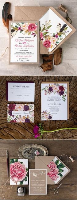 Floral invitations