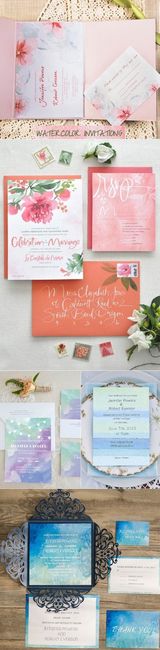 Watercolour invitations