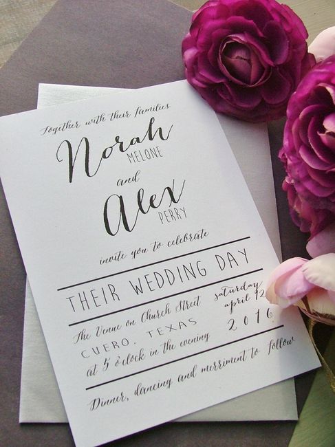 Minimalist Designed Invitations