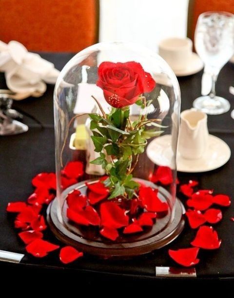 Beauty and the beast centerpieces