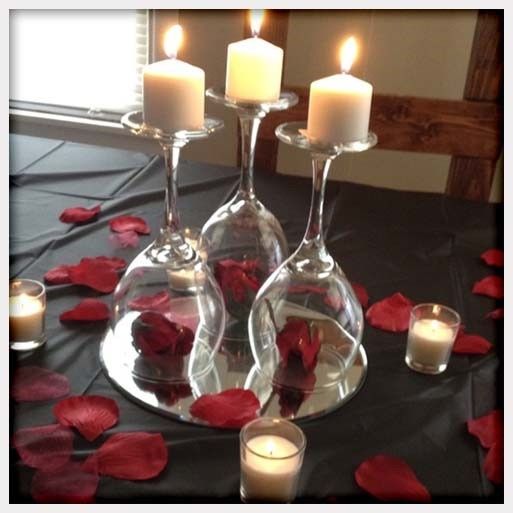 Red roses and candles