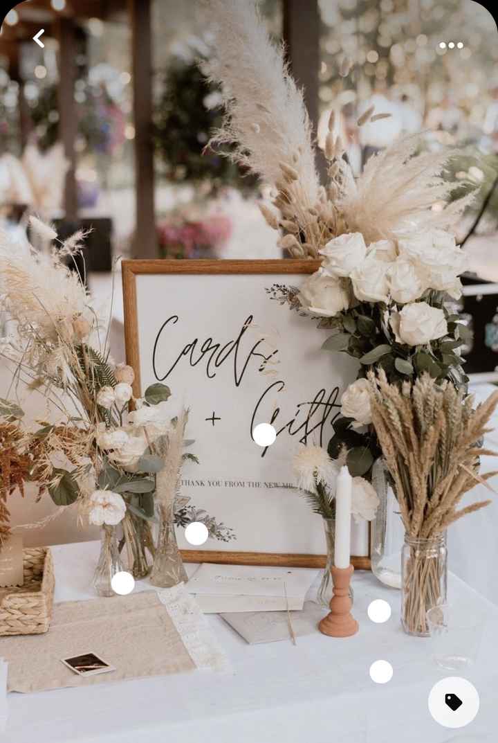 Card/Gifts table decor