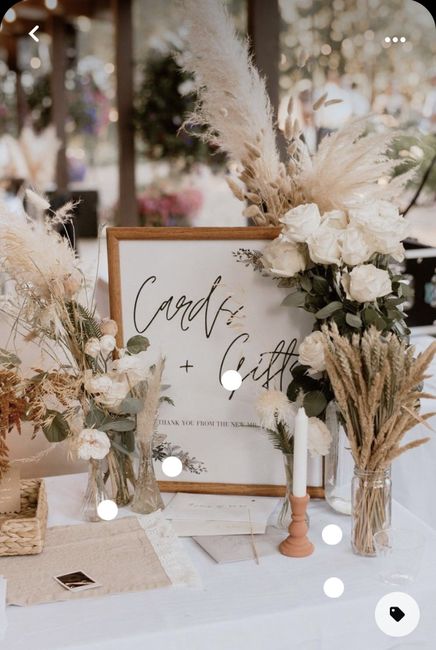 Card/Gifts table decor