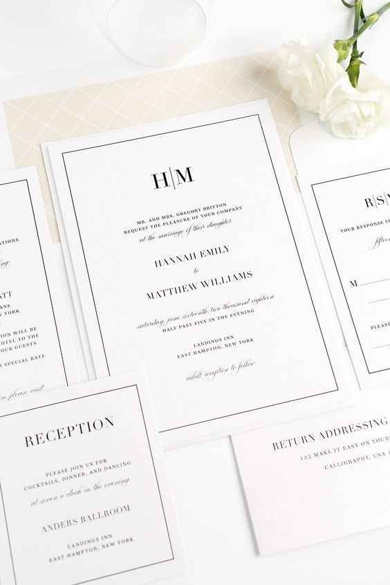 Monogram Wedding Invitation