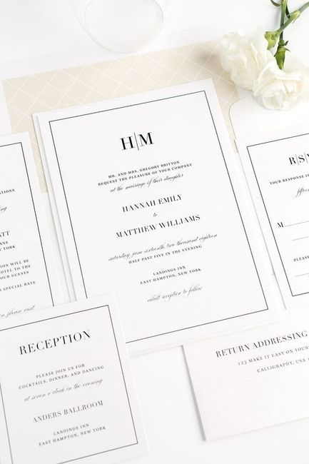 Monogram Wedding Invitation