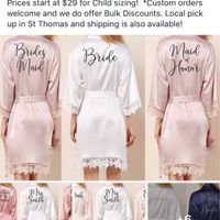 Bridal Party Robes Embroidered front & back - 1