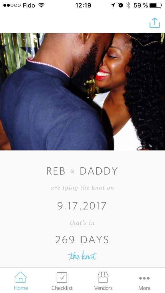 How many days letf until your wedding? - 1