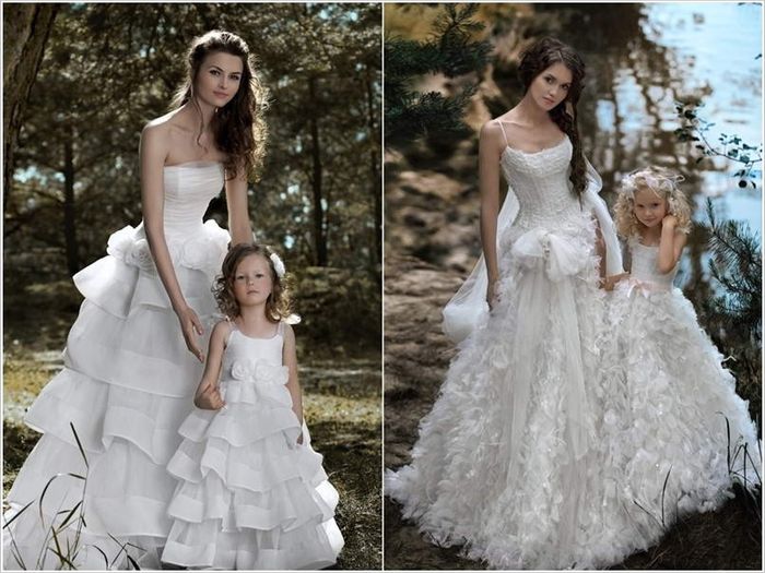 Matching bride and flower girl 3
