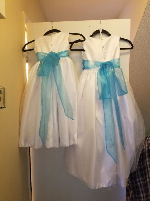 i finished the flower girl dresses! - 2