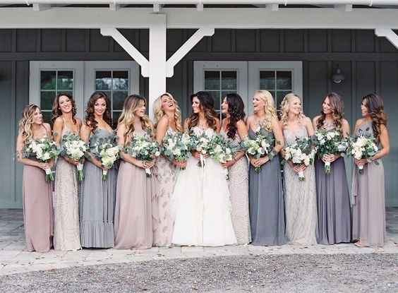Mismatched Bridesmaids