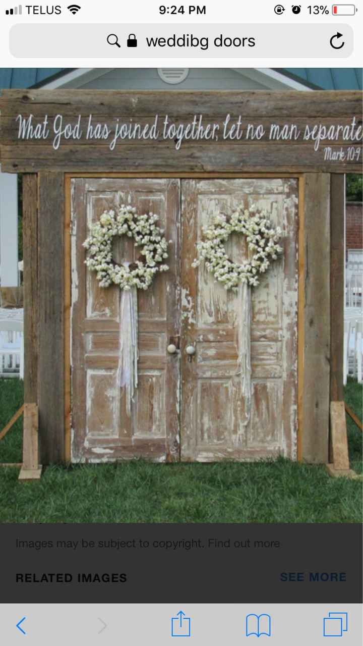 Help! Looking for last minute rustic/barn wedding doors. - 1
