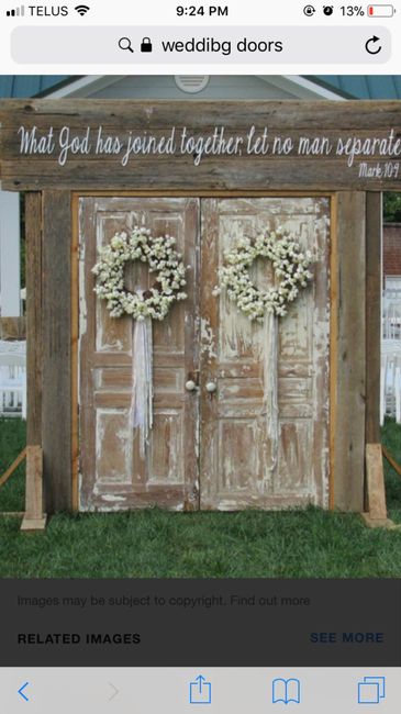 Help! Looking for last minute rustic/barn wedding doors. 1