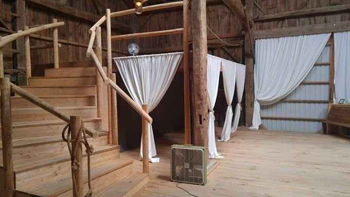 This is our venue. The Country Church and Wedding Barn. This picture is the ceremony and dance floor