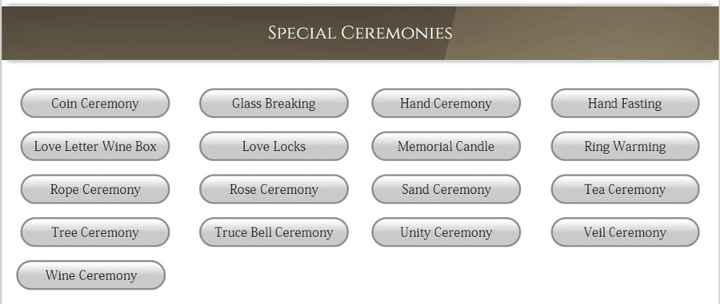 Special Ceremonies
