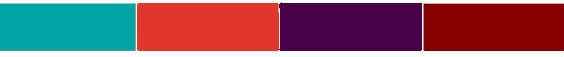 Teal, Blood Orange, Plum, Burgundy
