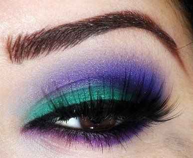 Glam eye makeup