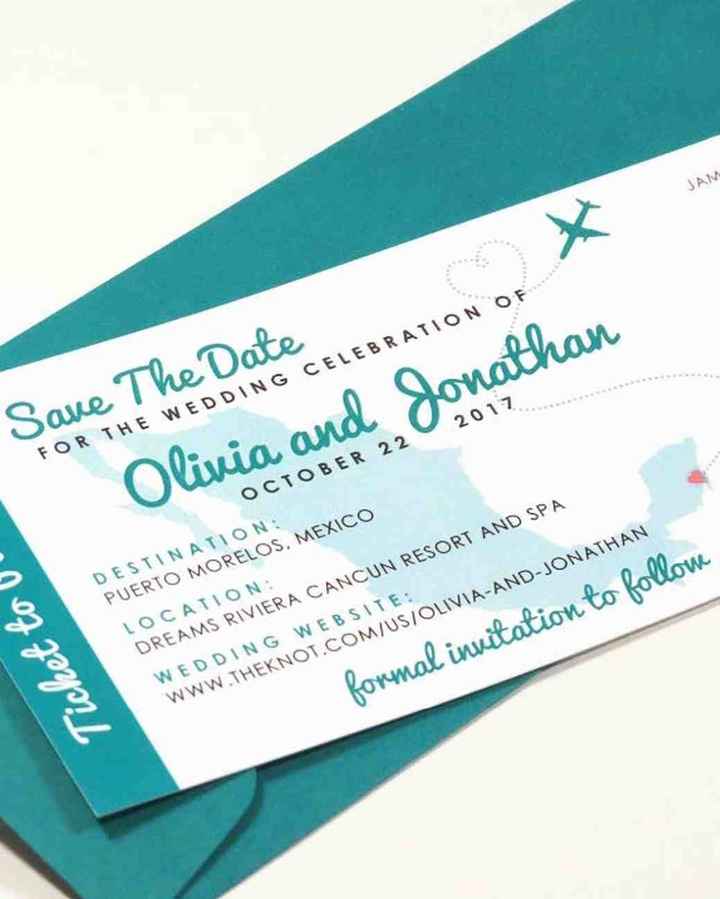Airplane Ticket Save The Date