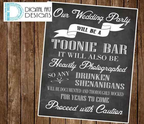 Toonie Bar Sign