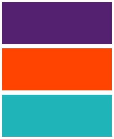 Plum, Orange, Teal
