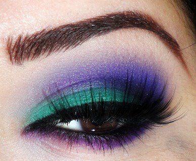 Glam eye makeup
