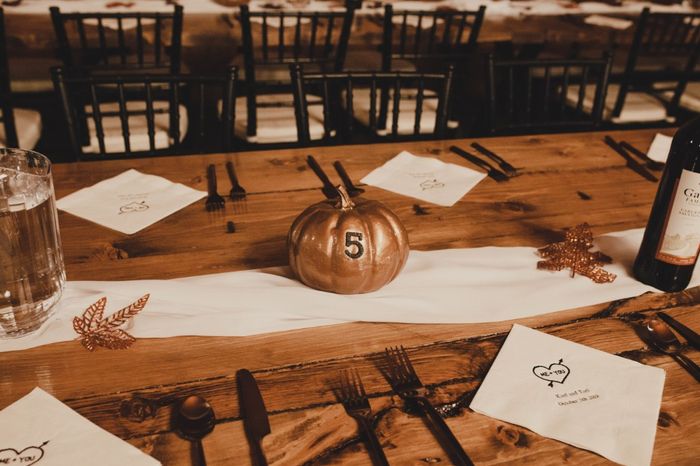 Table Numbers - copper pumpkins