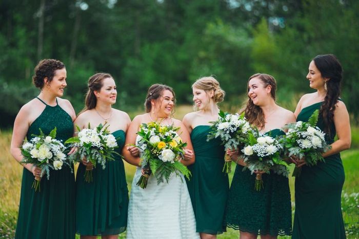 What color are your bridesmaids wearing? 9