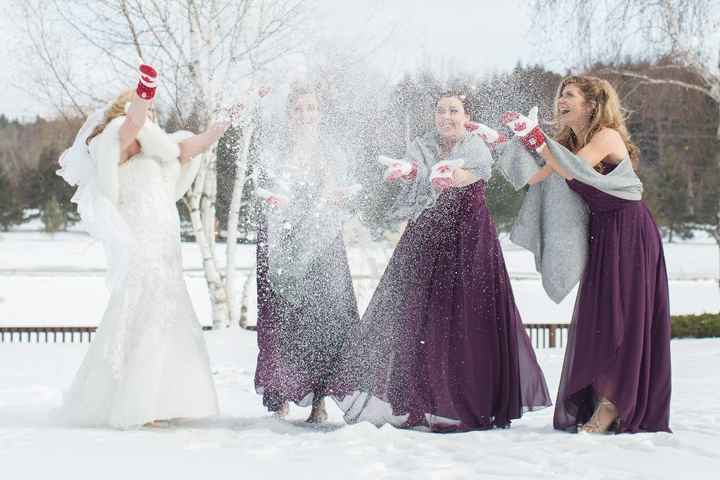tossing snow