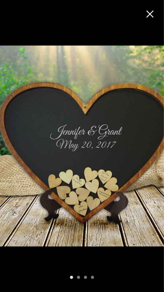 Heart drop box for guest book - 1